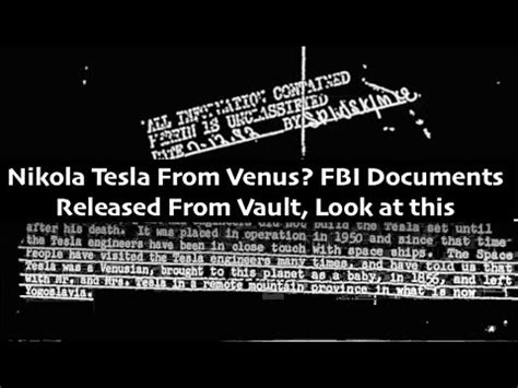 The problem with the FBI vault files is they contain a lot of stuff not by the FBI that was just collected into a case file at some point by someone. . Fbi vault tesla files